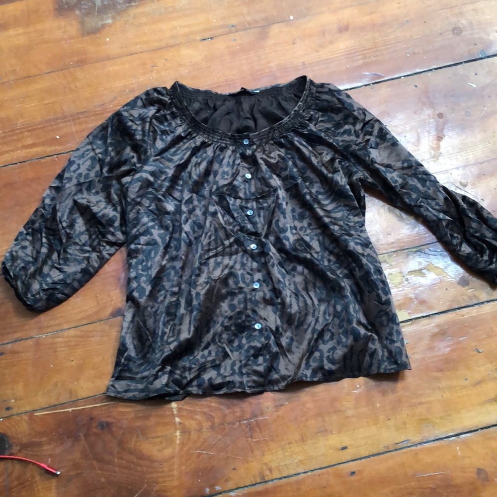 Express animal print blouse